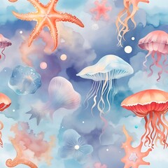 Seamless pattern of Under the sea