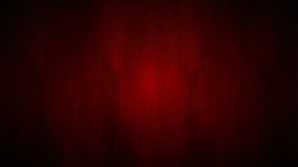 Obraz premium Abstract red backdrop grunge vector background horror style. Red paper with bright center spotlight and black vignette border frame with vintage grunge background texture. Vector illustration.