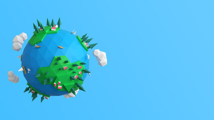 Naklejka premium 3D 지구 배경 Earth Background