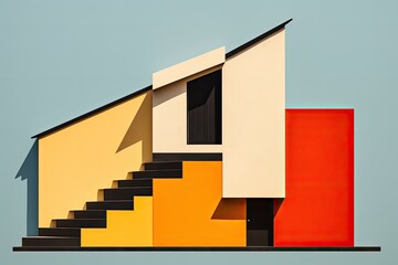 Abstrakcyjny obraz nowoczesnego domu. 