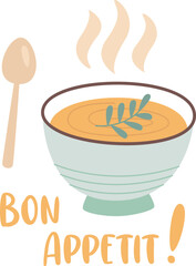 Bon Appetit Lettering Sticker