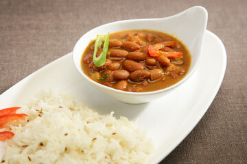 Rice & Rajma or Red kidney Beans, Indian Dish