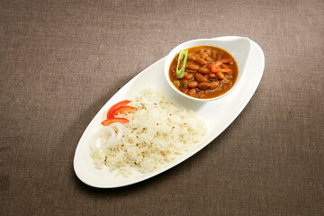 Rice & Rajma or Red kidney Beans, Indian Dish