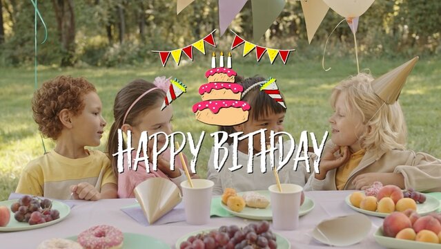Animated Scribble Happy Birthday Kids Intro Title