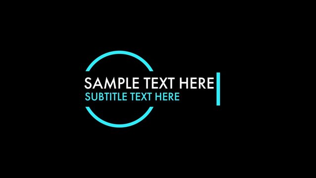 Animated Circle Lower Thirds Template