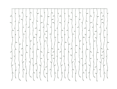 Christmas lights isolated on transparent background or Hanging Christmas Lights. png transparency