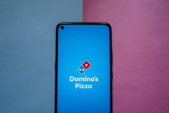 domino's pizza logo on mobile screen 