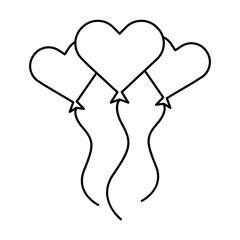 Love balloons and gifts vector