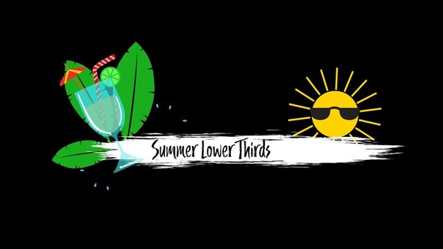 Animated Sunny Summer Scribble Lower Third