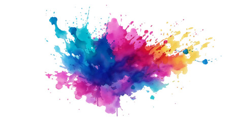 A Colorful Brushed Painted Abstract Background watercolor illustration background ,Paint stains with spots, blots, grains, splashes. Colorful wallpaper.	