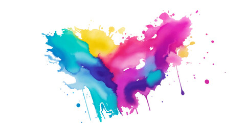A Colorful Brushed Painted Abstract Background watercolor illustration background ,Paint stains with spots, blots, grains, splashes. Colorful wallpaper.	