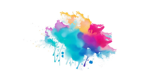 A Colorful Brushed Painted Abstract Background watercolor illustration background ,Paint stains with spots, blots, grains, splashes. Colorful wallpaper.	