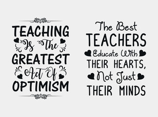 Teachers quote lettering design vector