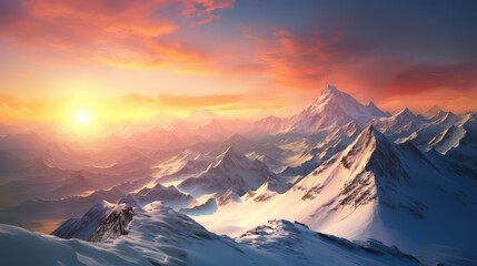 background mountain heaven snow landscape illustration environment highlands, view hiking, valley majestic background mountain heaven snow landscape