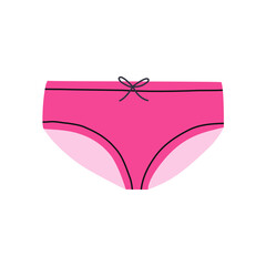 Women's panties are drawn in a flat style. Vector illustration in flat style.