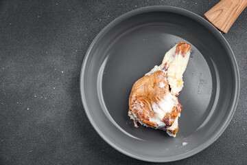 duck leg half cooked duck meat confit fresh delicious healthy eating cooking appetizer meal food snack on the table copy space