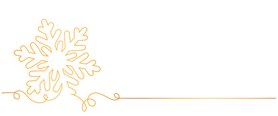 Snowflake line art with golden color vector illustration © sense
