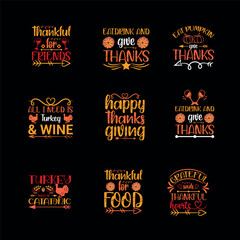  flat design thanksgiving t-shirt, thanksgiving, happy thanksgiving typography t-shirt, set of thanksgiving lettering, turkey t-shirt design greeting card, t shirt