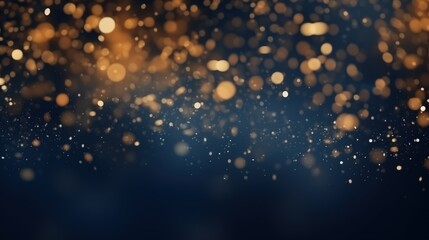 Obraz na płótnie Canvas glitter vintage lights background. gold, silver, blue and black. de-focused, Christmas Background, generative ai