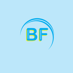 Initial Letter BF Logo Template Design