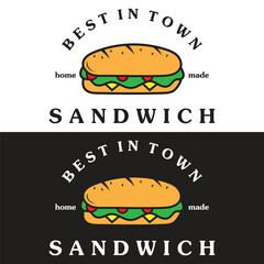 Sandwich Logo Template with Vector Concept