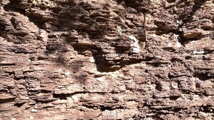 Close up of stone wall in mountainside 