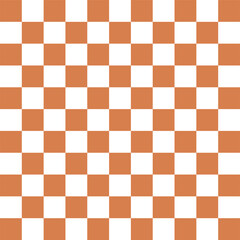 Checkered seamless brown and white pattern background use for background design, print, social networks, packaging, textile, web, cover, banner and etc.