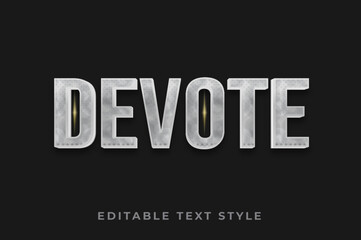 Devote 3d text effect
