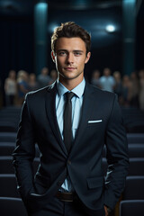 Fototapeta premium Handsome man on the business conference