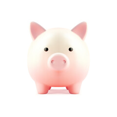 Pink glossy piggybank pig money box for savings financial storage fund 3d icon realistic vector