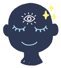 hand drawn hand of fatima, third eye