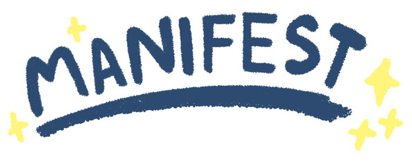 line art icon symbol lettering typography Words Cute journal and planner element manifest