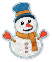 Snowman Patchwork Clipart