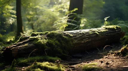 Foto op Aluminium A fallen tree in the forest © frimufilms