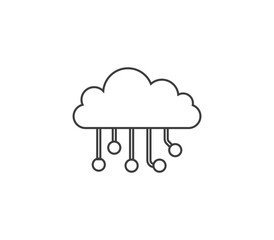 Cloud data icon. Vector illustration.