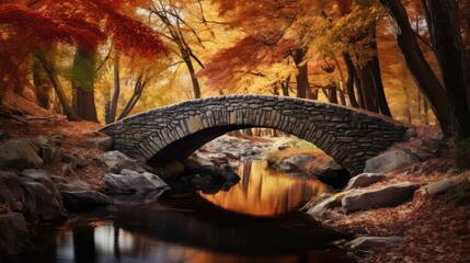 Obraz premium rustic autumn scenery day landscape illustration mountain sky, poster natural, outdoor rural rustic autumn scenery day landscape