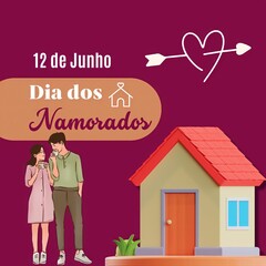 Valentine's Day illustration for real estate 