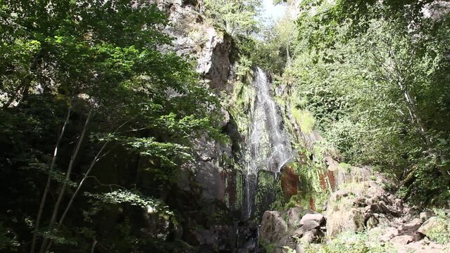 Waterfall of Nideck located in the Bruche Valley Vosges Alsace in France