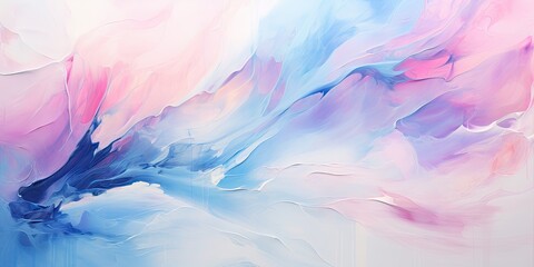 Abstrakcyjne chmury dymu w odcieniach różu i niebieskiego  - obrazy, fototapety, plakaty