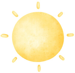watercolor sun