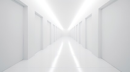 Obraz premium room white wall corridor background illustration hall floor, hallway inside, light space room white wall corridor background