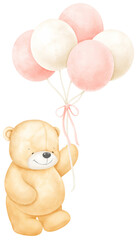 Teddy bear with balloons