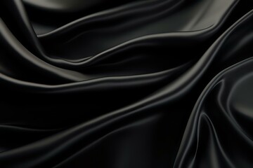 black silk background. Generative AI
