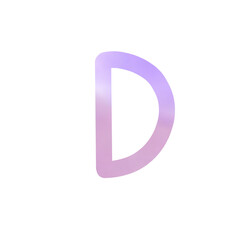 Alphabet letter D