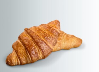 Tasty fresh Croissant bread on desk