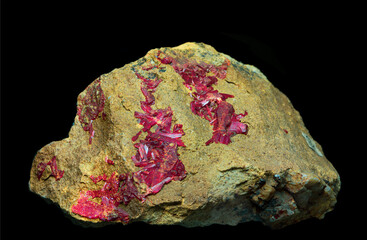 Red Tourmaline (Rubellite) small druze crystallization