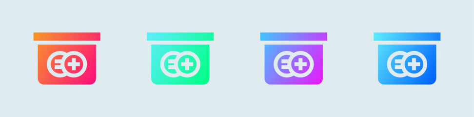 Math solid icon in gradient colors. Education signs vector illustration.