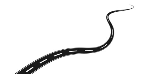 Top view on a curved highway road map. Roadmap diagram, SVG Vector illustration.