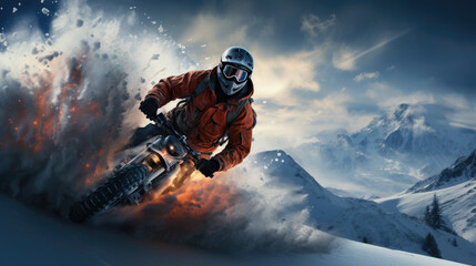 Winter extreme outdoor pursuits