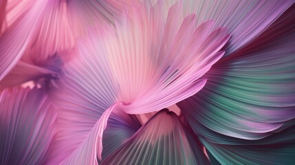 Obraz premium A close up of a pink and green flower